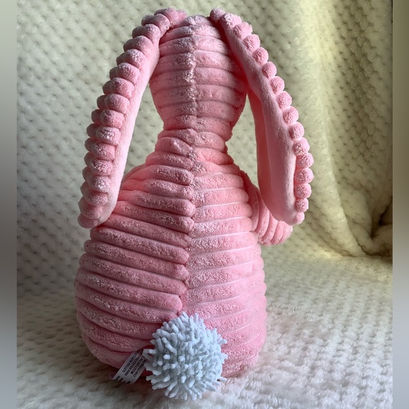 Pink Corduroy Plush Bunny Rabbit Stuffed Animal Toy Easter Gift - Picture 4 of 10